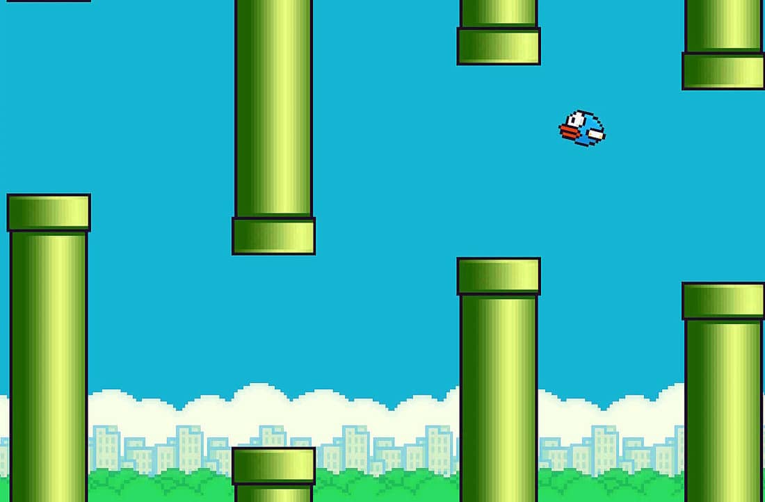rozhraní Flappy Bird
